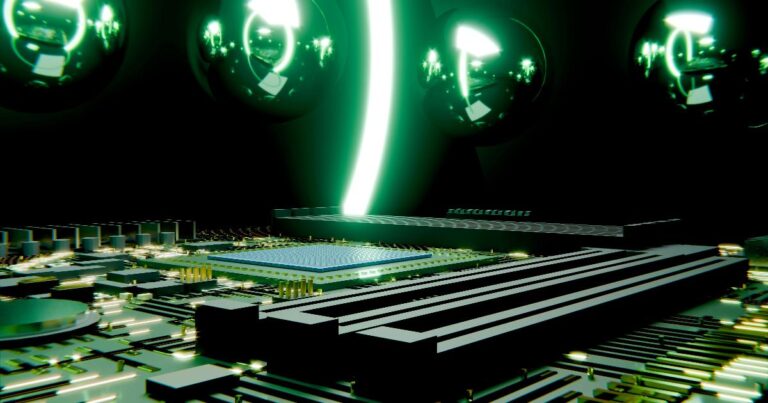 Стойка AMD Helios с серверами и охлаждением как пример AI-инфраструктуры, а не отдельного чипа, в сравнении с подходом Nvidia